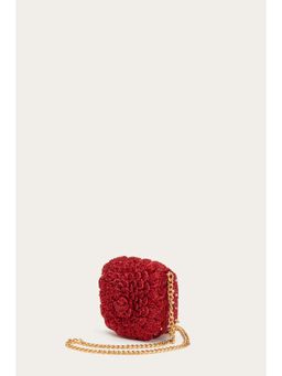 DOUX AMOUR - Micro Red Embellished Sling Bag