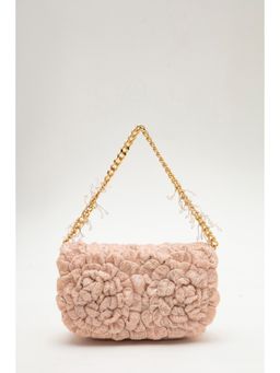 DOUX AMOUR - Double Rose Peach Embellished Clutch