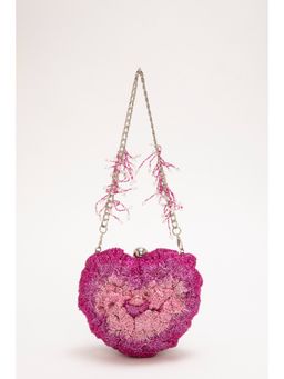 DOUX AMOUR - Isa Pink Embellished Clutch