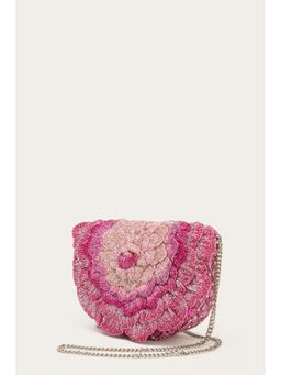 DOUX AMOUR - Coco Pink Rose Embellished Clutch