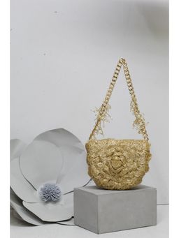 DOUX AMOUR - Coco Full Gold Embellished Clutch
