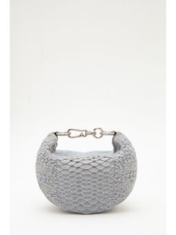 DOUX AMOUR - Cosmos Grey Embellished Clutch