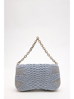 DOUX AMOUR - Medusa Grey Embellished Clutch