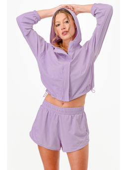 STEEZY - Purple Flex Fit Zipper Jacket