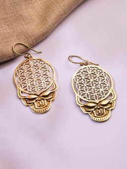Studio One Love - Mystic Skull Earrings Made of Brass in Gold Color