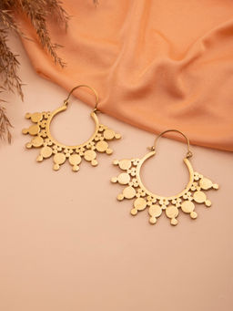 Studio One Love - Dotted Circles Earrings Made of Brass in Gold Color