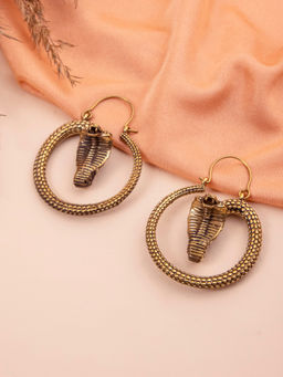 Studio One Love - Snake Charm Earrings Made of Brass in Gold Color