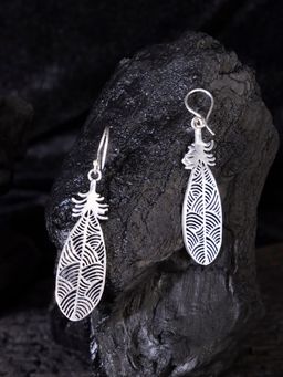 Studio One Love - Pineapple Chic Silver-Plated Handmade Drops & Danglers Earrings