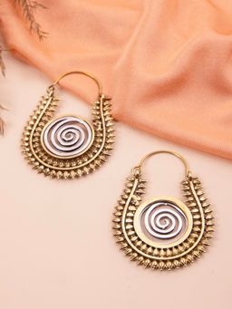 Studio One Love - Refined Radiance Gold-Plated Handmade Brass Hoop Earrings