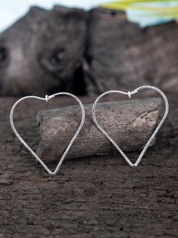 Studio One Love - Minimalist Chic Silver-Plated Handmade Brass Hoop Earrings
