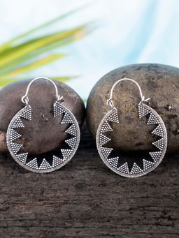 Studio One Love - Effortless Glam Silver-Plated Handmade Brass Hoop Earrings