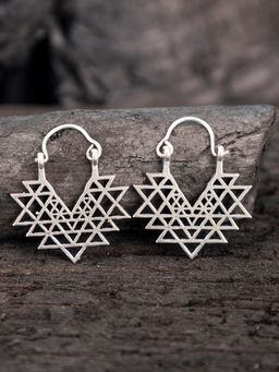 Studio One Love - Essential Elements Silver-Plated Handmade Brass Hoop Earrings