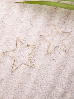 Studio One Love - Starry Wonders Gold-Plated Handmade Brass Hoop Earrings