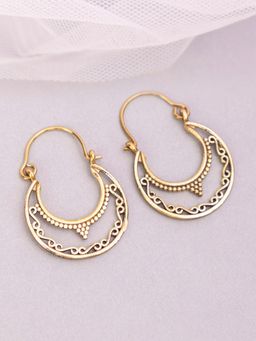 Studio One Love - Desi Vibes Gold-Plated Handmade Brass Hoop Earrings