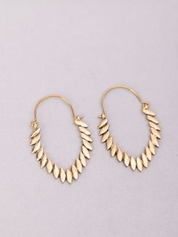 Studio One Love - Garland Galore Gold-Plated Handmade Brass Hoop Earrings