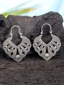 Studio One Love - Trusted Treasure Silver-Plated Handmade Brass Hoop Earrings