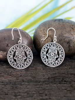 Studio One Love - Hamsa Silver-Plated Drops and Danglers
