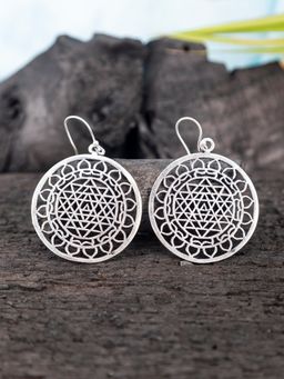 Studio One Love - Mandala Art Silver-Plated Drops and Danglers