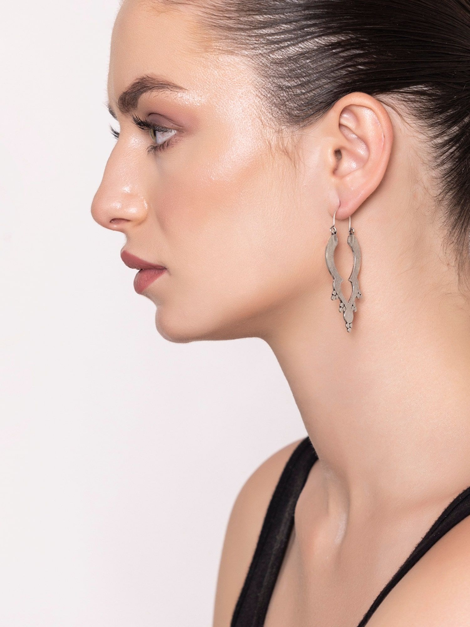 Buy Studio One Love Tribal Arch Silver-Plated Handmade Brass Hoop