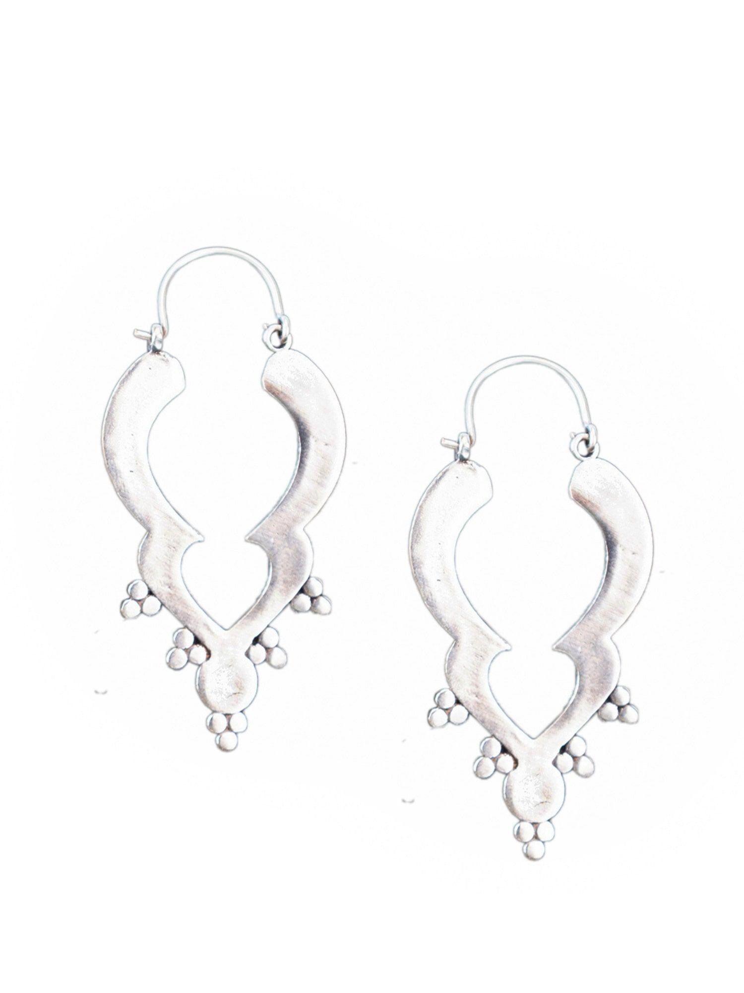 Buy Studio One Love Tribal Arch Silver-Plated Handmade Brass Hoop