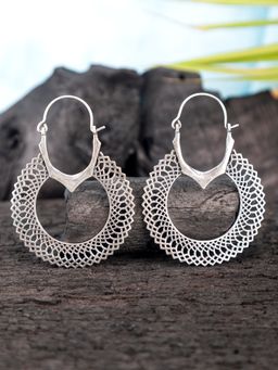 Studio One Love - Braided Wonder Silver-Plated Handmade Brass Hoop Earrings