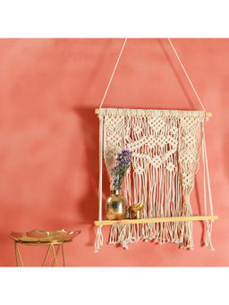 Manor House - Cotton & Wood Wall Shelf Medium