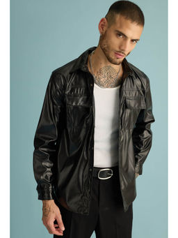 FREAKINS - Black Leather Serpent Men's Jacket