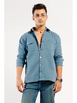 FREAKINS - Cyan Blue Men's Shacket