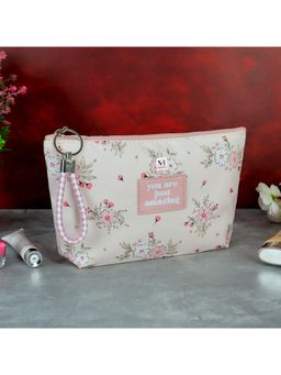 NFI Essentials - Pink Stylish Makeup Pouch for Women