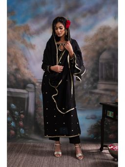 MEESA - Siah Black Kurta (Set of 3)