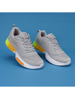 JQR - ZAPATOS-06 Grey & Yellow Men Running Shoes