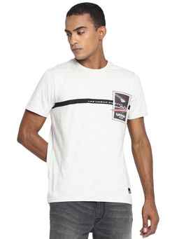 Lee - Men Grey Graphic Print Slim Fit T-shirt