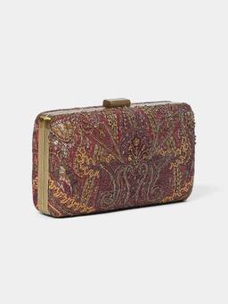 Ritu Kumar - Jivaa Burgundy Clutch