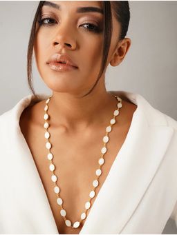 Kastiya Jewels - Mother Of Pearl Off White Long Necklace