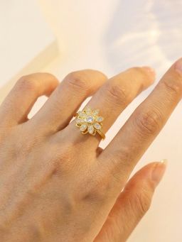 Designs & You - Gold Plated Star Shaped Rotatable Adjustable Ring