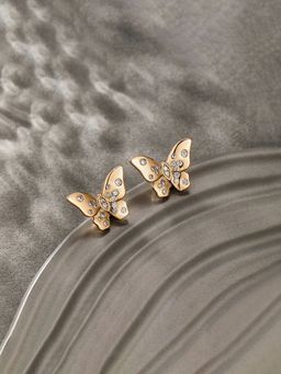Designs & You - Anti Tarnish Butterfly Themed Stone Studded Studs