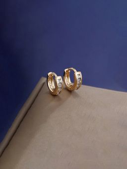 Designs & You - Anti Tarnish Stone Studded Hoops