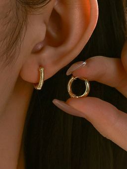 Designs & You - Anti Tarnish Contemporary Hoops