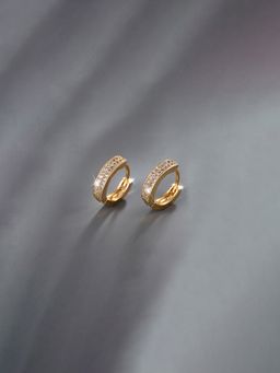 Designs & You - Anti Tarnish Stone Studded Contemporary Hoops