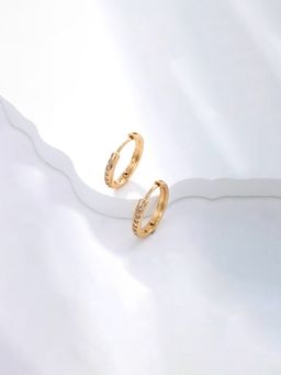 Designs & You - Anti Tarnish Stone Studded Contemporary Hoops