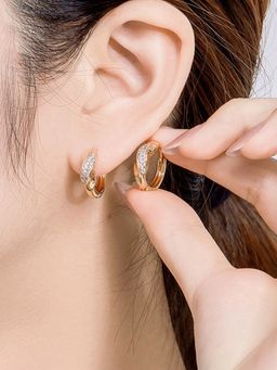 Designs & You - Anti Tarnish Stone Studded Hoops