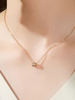 Designs & You - Anti Tarnish Stone Studded Cylindrical Necklace