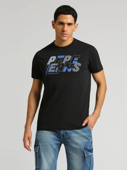 Pepe Jeans - Black Shelby Brand Carrier T-Shirt