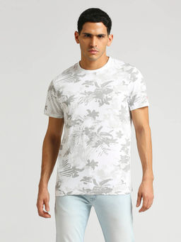 Pepe Jeans - White Silas All Over Floral Tropical Printed T-Shirt