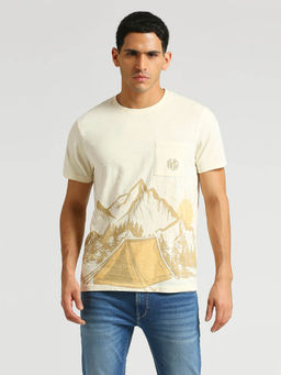 Pepe Jeans - Light Yellow Tryver Sr Graphic Printed T-Shirt
