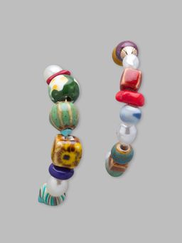 Globus - Gold Plated Geometric Half Hoop Earring-3619339001