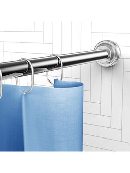 Story@Home - Chrome Finish Stainless Steel Adjustable Extendable Stable Shower Rod