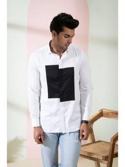 HILO DESIGN - White Elsyian Cotton Satin Shirt