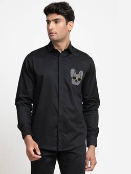 HILO DESIGN - Black Rover Cotton Shirt
