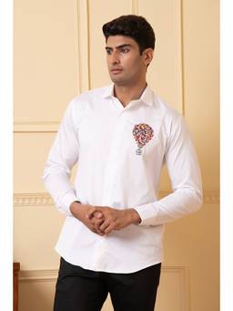 HILO DESIGN - White Elevibrant Cotton Shirt